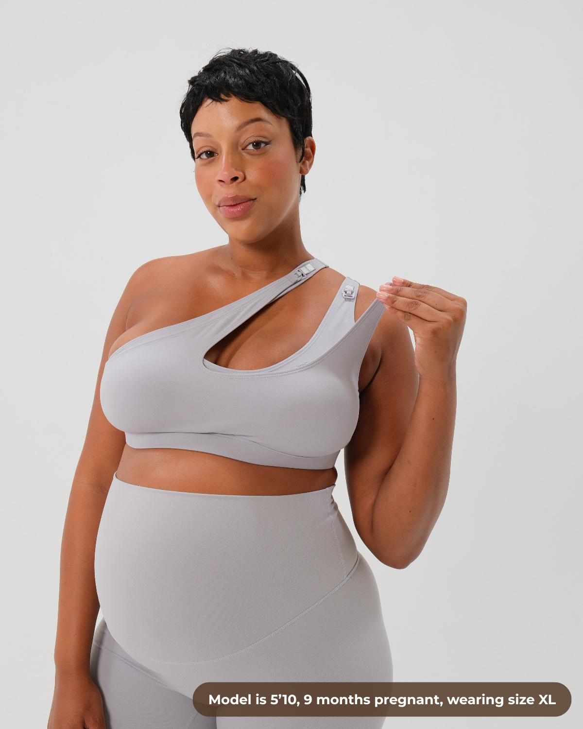 AXK CORE Cross Body Nursing Bra - Light Gray