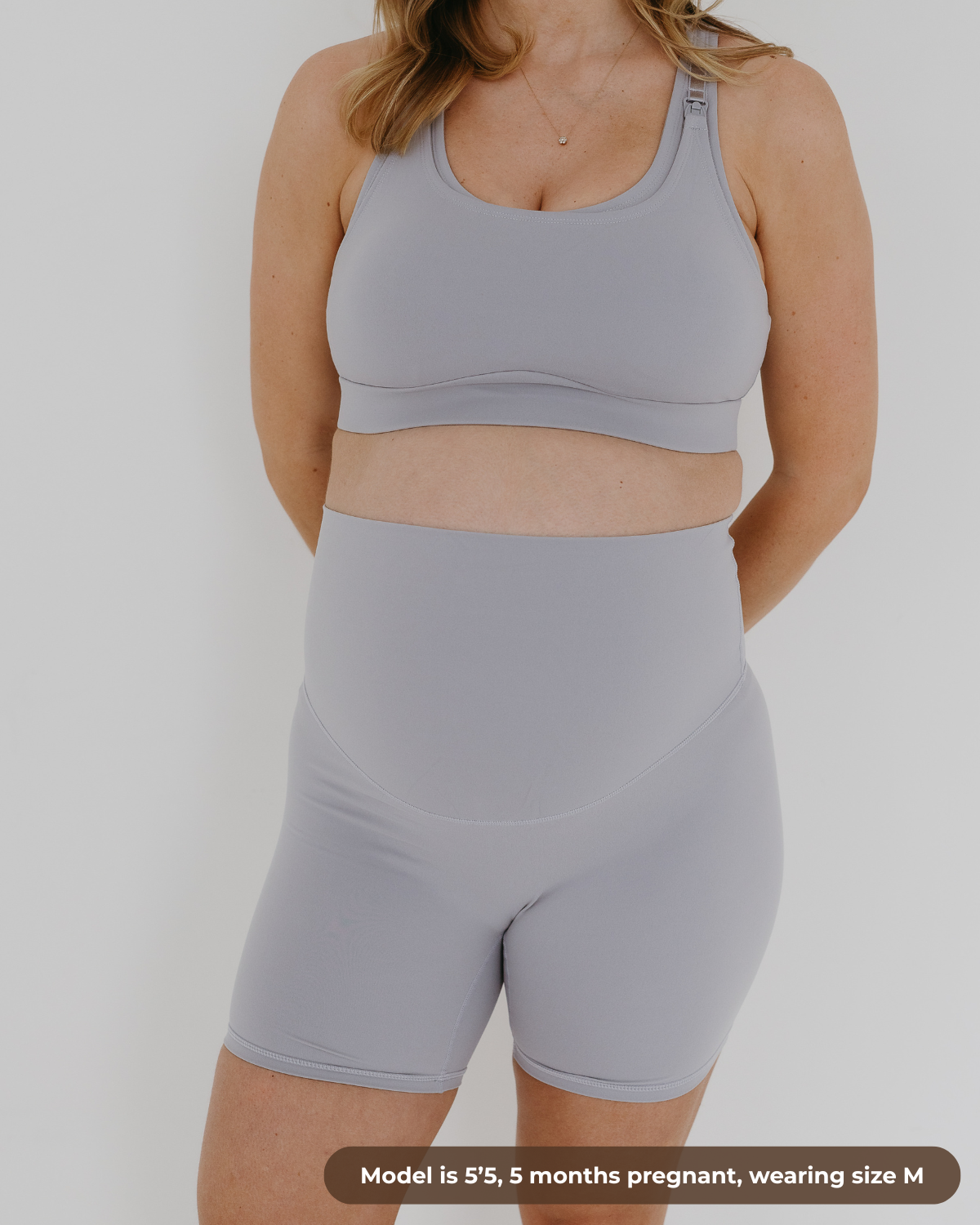 AXK CORE Maternity Bike Short - Light Gray